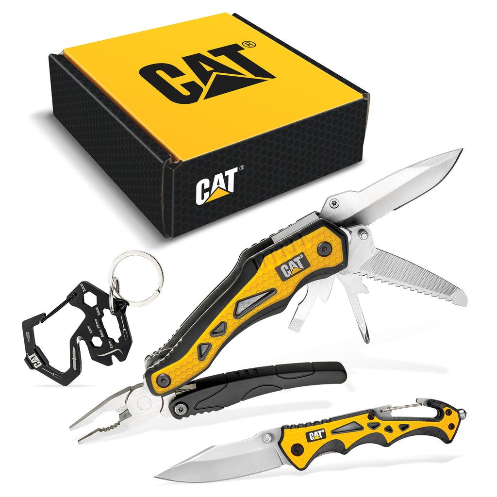 Cat 3 Piece 10-in-1 Multi-Tool, Knife, and Key Chain Gift Box Set - 24 –  Cat Premium Products
